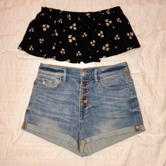 AE Ruffle Crop Tube Top - Picture 2 of 2